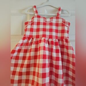Janie and Jack Red and White Checkered Dress